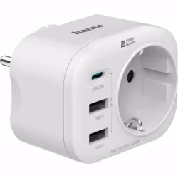 Hama 00223342, Intérieure, Type F, Droit, Blanc, 1 sortie(s) CA, 20 W