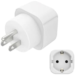 Hama 00223438 adaptateur prise d'alimentation Type B Type C (Europlug)+Type F Blanc