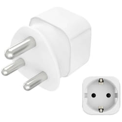 Hama 00223440 adaptateur prise d'alimentation Type M Type C (Europlug)+Type F Blanc