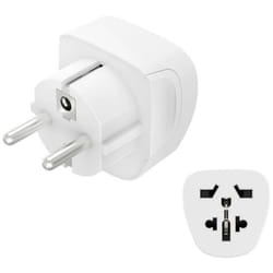 Hama 00223456 adaptateur prise d'alimentation Type E/F (hybride) Universel Blanc