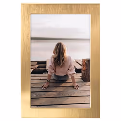 Hama Riva, Cadre pour une seule photo, Aluminium, Or, Gloss, Table, Mur, 13 x 18 cm