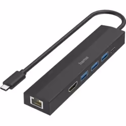 Hama 00200144, USB 3.2 Gen 1 (3.1 Gen 1) Type-C, HDMI, RJ-45, USB 3.2 Gen 1 (3.1 Gen 1) Type-A, USB 3.2 Gen 1 (3.1 Gen 1) Typ ...