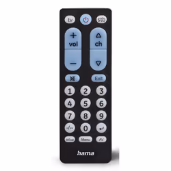 Hama 00221051, Récepteur AV, Lecteur MP3/MP4, TV, VCR, IR Wireless, Appuyez sur les boutons, Noir