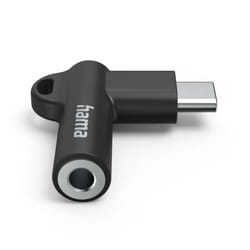Hama 00201701 changeur de genre de câble USB-C 3,5mm Noir