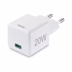 Chargeur rapide USB-C PD/Qualcomm® mini-chargeur 20 W Blanc - HAMA - Adaptateur de charge
