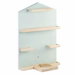 Hama 00132439, Tablette flottante, Mural, Bois, Couleur menthe, Bois, Chambre d'enfant, 7 étagères