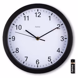 Hama Elba Horloge à quartz Rond Noir, Blanc - Vue supplémentaire 4