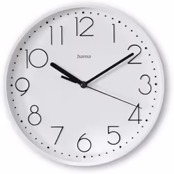 Horloge Murale - HAMA - Salina - Silencieuse - Ø 22 cm - Grands Chiffres - Design Contemporain