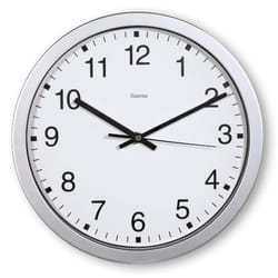 Hama Mallorca Horloge à quartz Rond Argent, Blanc