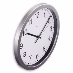 Hama Mallorca Horloge à quartz Rond Argent, Blanc