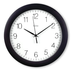 Hama Teneriffa Horloge analogique Rond Noir, Blanc