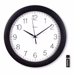 Hama Teneriffa Horloge analogique Rond Noir, Blanc - Vue supplémentaire 4