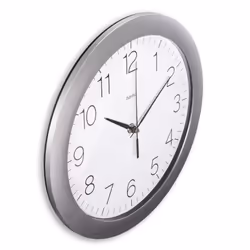 Hama Teneriffa Horloge analogique Rond Argent, Blanc
