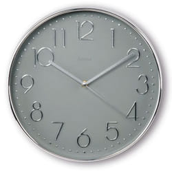 Hama Corsica Horloge à quartz Cercle Gris, Argent