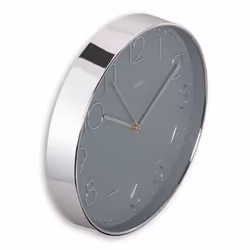 Hama Corsica Horloge à quartz Cercle Gris, Argent