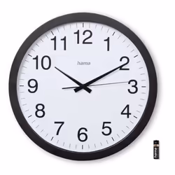 Hama Aruba Horloge à quartz Cercle Noir, Blanc - Vue supplémentaire 4