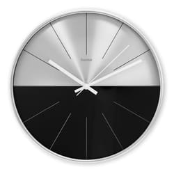 Hama Sicily Horloge à quartz Cercle Noir, Argent