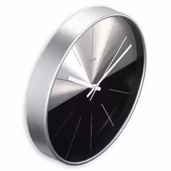 Hama Sicily Horloge à quartz Cercle Noir, Argent