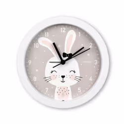 Hama Maui, Table, Horloge analogique, Rond, Gris, Blanc, Plastique, Enfants