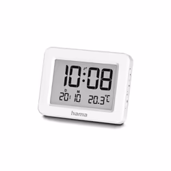 Hama 00222205, Réveil numérique, Rectangle, Blanc, Intérieure, Adulte, Garçon/Fille