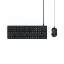 Hama CKM-200 clavier Souris incluse maison/bureau USB QWERTZ Allemand Noir