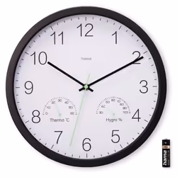 Hama Santorini Horloge à quartz Rond Noir, Blanc - Vue supplémentaire 4