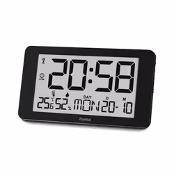 Hama 00222215, Table, Horloge numérique, Rectangle, Noir, Plastique, -10 - 50 °C