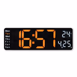 Hama Santa Cruz, Mur/Table, Horloge numérique, Rectangle, Noir, 0 - 50 °C, Plastique