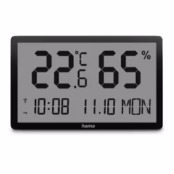 Hama 00222232, Noir, Hygromètre d'intérieur, Thermomètre d'intérieur, hygromètre, thermomètre, hygromètre, thermomètre, Plast ...