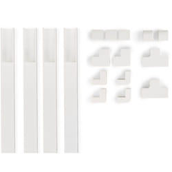 Hama - kit de passe-câbles, 4 pièces, autocoll., 1 m, pièces jonction, blc