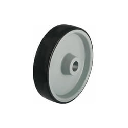 Roulette avec revetement polyuréthane, capacité 150 kg roue diam. 80 mm, trou axe diam. 8 mm