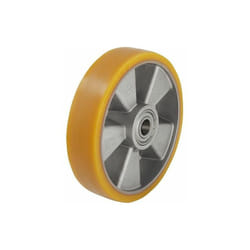 Roue poids lourd polyurethane/alu alth 125/15K, charge 350 kg, Roue diam. 125mm, trou axial diam. 15mm