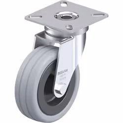 Blickle LPA-VPA 75G, Roller, 150 kg, Gris, Acier, Allemagne, 1 pièce(s), 100 mm