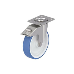 Roulette pivotante Blickle inox lex-poths 100G diam.-roue 100mm avec butoir