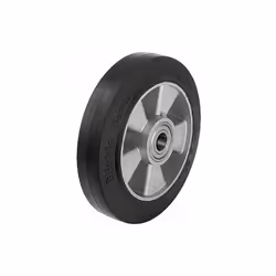 Type ALEV : Pneus pleins en caoutchouc élastique, couleur noire, bonne qualité de roulement, 65 ° shore A, vulcanisation soli ...