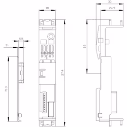 Siemens SOCLE CONNEXION D'EXTREMITE AS-I 17.5MM - Vue supplémentaire 3