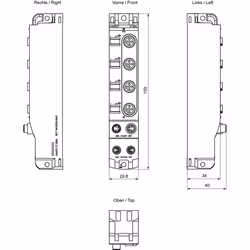 Siemens ET 200AL, AI 4xRTD/TC, 4xM12 - Vue supplémentaire 3