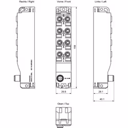 Siemens ET 200AL, IO-Link, DI 8x24VDC, 8xM8 - Vue supplémentaire 3