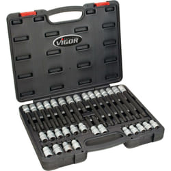 Jeu de douilles mâles ∙ V2201 ∙ Carré creux 1/2 pouce (12,5 mm) ∙ Empreinte à crénaux Ribe CV ∙ 32 pièces ∙ M5 – M14 ∙ Nombre d'outils : 32