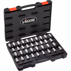 Entraînement : Carré creux 1/2 pouce (12,5 mm) Sortie : Profil TORX® intérieur, Empreinte à crénaux Ribe CV, Profil à 6 pans  ...