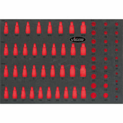 Vigor V2838 Accessoire de boîte de rangement Noir, Rouge Ensemble de diviseurs