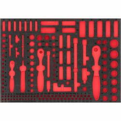 Vigor V4130 Accessoire de boîte de rangement Noir, Rouge Ensemble de diviseurs