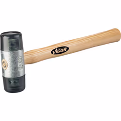 Faible rebond Longueur : 320 mm ⌀ 40 mm Têtes interchangeables en acétal de cellulose résistant au choc Manche en frêne Dimen ...