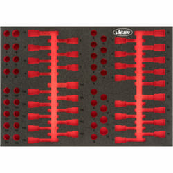 Vigor V4752 Accessoire de boîte de rangement Noir, Rouge Ensemble de diviseurs