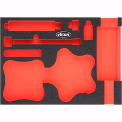 Vigor V4904-L, Ensemble de diviseurs, Noir, Rouge, mousse, Vigor V4904, V5168, 282 mm, 393 mm