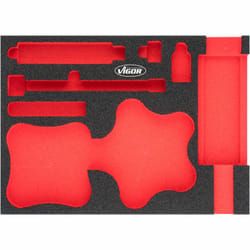 Vigor V4904-L Accessoire de boîte de rangement Noir, Rouge Ensemble de diviseurs