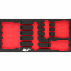 Vigor V4991-L Accessoire de boîte de rangement Noir, Rouge Ensemble de diviseurs