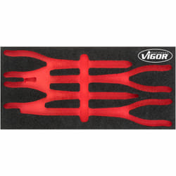 Vigor V4995-L Accessoire de boîte de rangement Noir, Rouge Ensemble de diviseurs
