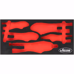 Vigor V5004-L, Ensemble de diviseurs, Noir, Rouge, mousse, Vigor V5004, 393 mm, 188 mm