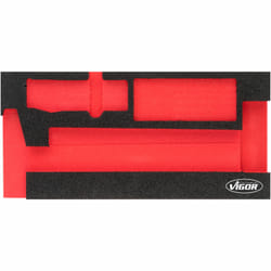 Vigor V5006-L Accessoire de boîte de rangement Noir, Rouge Ensemble de diviseurs
